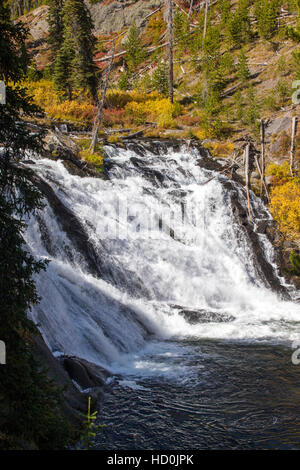 Lewis fällt, Yellowstone-Nationalpark, Wyoming, USA Stockfoto