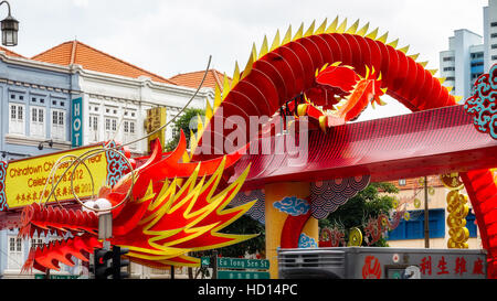 Chinesische Modell Dragon zur Feier des neuen Jahres in Singapur Stockfoto