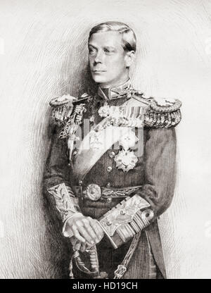 Edward VIII, 1894 – 1972.  König des Vereinigten Königreichs und der Besitzungen des britischen Reiches und Kaiser von Indien, von 20. Januar 1936 bis zu seiner Abdankung am 11. Dezember des gleichen Jahres. Stockfoto