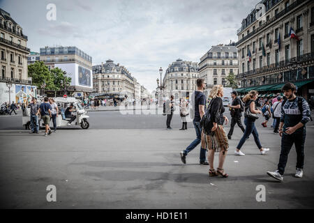 Malerische Aussicht auf die Avenue de l Oper in Paris Stockfoto