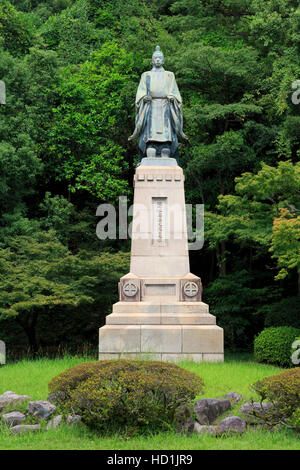 Shimadzu Tadoyoshi Statue, Tanshoen Garten, Kagoshima City, Insel Kyushu, Japan, Asien Stockfoto