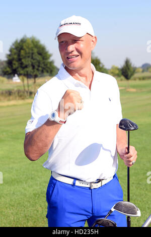 GRK Golf Charity Masters 2016 am Golf and Country Club Leipzig.  Mitwirkende: Axel Schulz wo: Geländeeinschnitt, Deutschland bei: 27. August 2016 Stockfoto