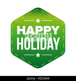 Happy Holiday Patch Vektor green Stock Vektor
