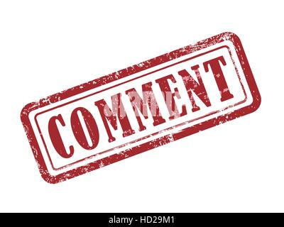 Kommentar von Stempel in rot auf weißem Hintergrund Stock Vektor