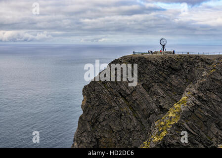 Nordkap (Nordkap) ist ein Kap an der Nordküste der Insel Mageroya in Norwegen Stockfoto