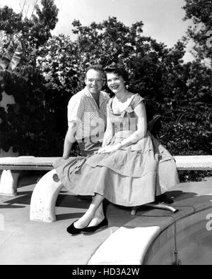 Van Heflin, mit seiner zweiten Frau, Frances Heflin, rechts, und ihre