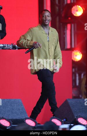 Auftritte bei "Jimmy Kimmel Live!"  Mitwirkende: YG wo: Los Angeles, California, Vereinigte Staaten von Amerika bei: 31. August 2016 Stockfoto