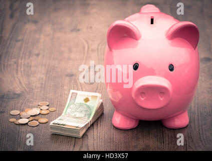 Sparschwein /money Einsparungen / Konzept des Wachstums Stockfoto