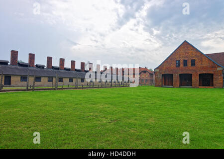 Krematorium im KZ Auschwitz, Polen. Stockfoto