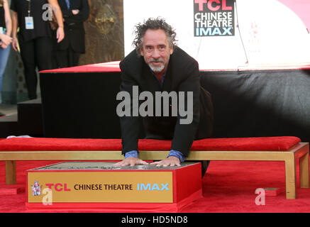 Tim Burton-Hand und Footprint-Zeremonie Mitwirkende: Tim Burton wo: Hollywood, Kalifornien, Vereinigte Staaten, wann: 09 September 2016 Stockfoto