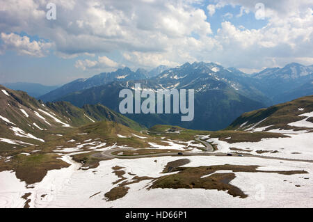 Blick vom Hochtor Berg, Grossglockner Mountain Hochalpenstraße, Hohe Tauern National Park, Salzburg, Österreich, Europa Stockfoto