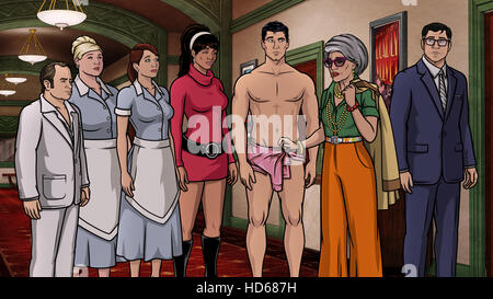 Archer L R Cheryl Tunt Stimme Judy Greer Kenny Loggins Stimme Kenny Loggins In Archer Vice Baby Dusche Staffel 5 Stockfotografie Alamy