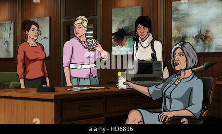 Archer L R Cheryl Tunt Stimme Judy Greer Kenny Loggins Stimme Kenny Loggins In Archer Vice Baby Dusche Staffel 5 Stockfotografie Alamy