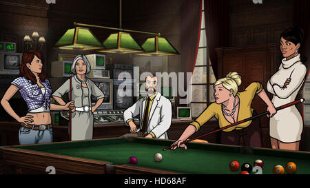 Archer L R Cheryl Tunt Stimme Judy Greer Kenny Loggins Stimme Kenny Loggins In Archer Vice Baby Dusche Staffel 5 Stockfotografie Alamy