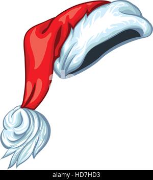 Weihnachtsmütze-Cartoon-Vektor-Illustration in Eps 10 Stock Vektor