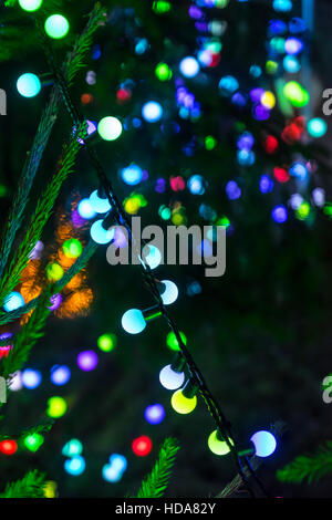 Außerhalb der Schwerpunkte der Lichter. Stockfoto