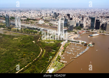 Stadtteil Puerto Madero in Buenos Aires Blick vom Antenne (Argentinien) Stockfoto