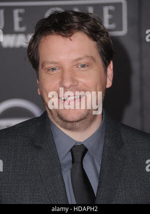 Hollywood, CA, USA. 10. Dezember 2016. Gareth Edwards. '' Eine rogue: ein Star Wars Geschichte '' Weltpremiere am Pantages Theater statt. Bildnachweis: ZUMA Press, Inc./Alamy Live-Nachrichten Stockfoto