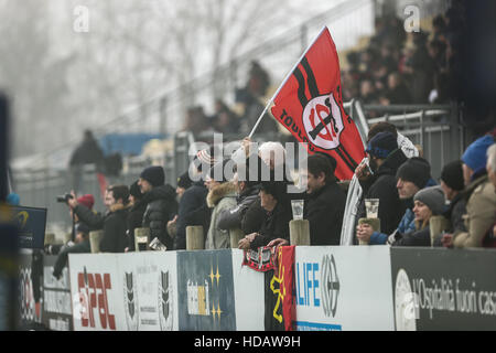 Parma, Italien. 10. Dezember 2016. Stade Toulousain Anhänger folgt das Team in Parma in der Partie gegen Zebre in EPCR Champions Cup © Massimiliano Carnabuci/Alamy Nachrichten Stockfoto