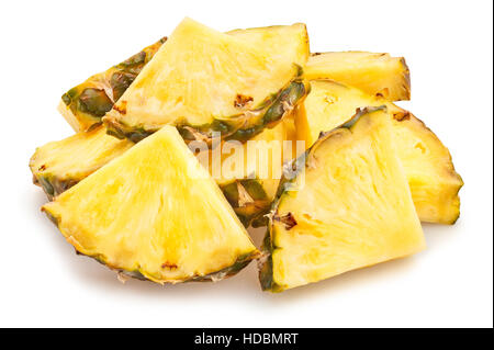 in Scheiben geschnittene Ananas isoliert Stockfoto