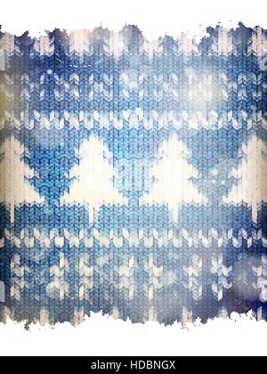 Gestrickte Einladung Weihnachtsfeier. EPS 10 Stock Vektor