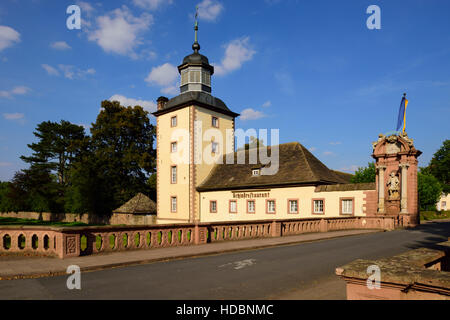 Abtei Corvey: nördlichen Turm und Tor der ehemaligen Abtei in der Nähe von höxter, Weserbergland, Nordrhein-Westfalen, Deutschland Stockfoto