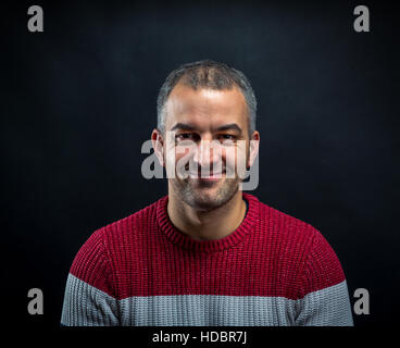 Porträt von lächelnden Menschen isoliert. Stockfoto