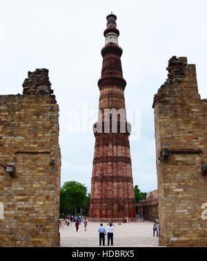 Qutb Minar Delhi Indien Stockfoto
