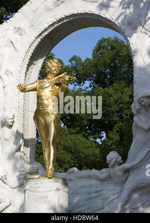 Johann Strauß Denkmal im Stadtpark in Wien, Österreich, Europa Stockfoto