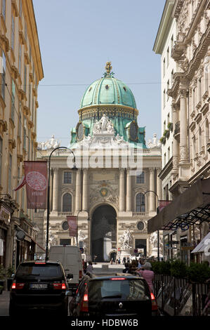 Hofburg Palace und Kohlmarkt, 1.. Bezirk, Wien, Österreich, Europa Stockfoto