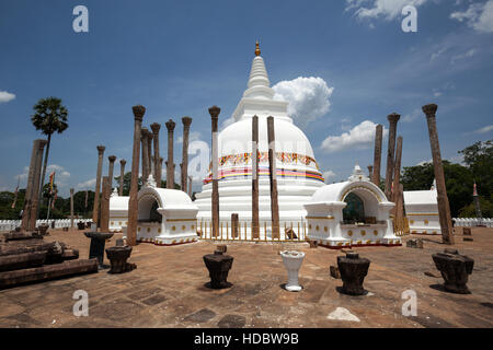 Thuparama Dagoba Tempel, Anuradhapura, North Central Province, Sri Lanka Stockfoto