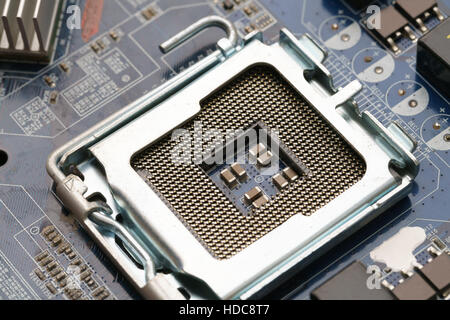 Hardware. Foto des Prozessors auf motherboard Stockfoto