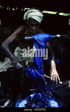 Indien, Tamil Nadu, Kanchipuram, kleine Einheit ohne Wasseraufbereitung sterben die Flüsse verschmutzt Stockfoto