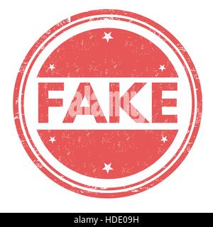 Gefälschte Grunge Stempel auf weißem Hintergrund, Vektor-illustration Stock Vektor