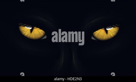 gelbe Augen Black Panther Stock Vektor