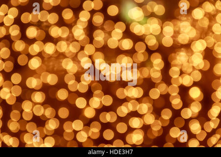 Verschwommene Lichterketten für Hintergrund Stockfoto