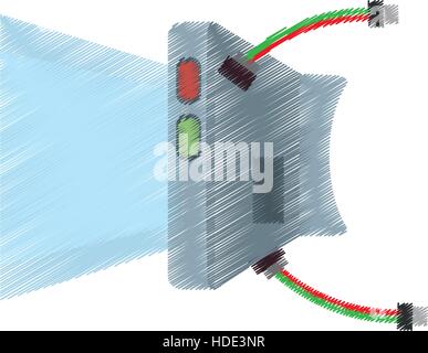 Kopfhörer-virtual-Reality-Projektion Stock Vektor