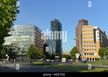 Hochhaeuser, Potsdamer Platz, Tiergarten, Mitte, Berlin, Deutschland Stockfoto