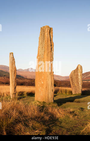 Machrie Moor Steinkreis auf Arran. Stockfoto