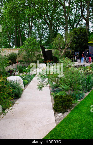 Chelsea Flower Show 2016.The Daily Telegraph Garten, Blume, Skulptur, Gartengestaltung, Ausstellung, fünftägige Veranstaltung, London SW3, GB Stockfoto