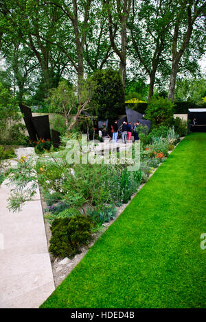 Chelsea Flower Show 2016.The Daily Telegraph Garten, Blume, Skulptur, Gartengestaltung, Ausstellung, fünftägige Veranstaltung, London SW3, GB Stockfoto