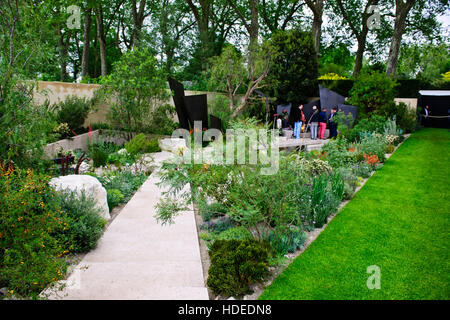 Chelsea Flower Show 2016.The Daily Telegraph Garten, Chelsea Flower Show 2016.The Daily Telegraph Garten, Blume, Skulptur, Garten Stockfoto