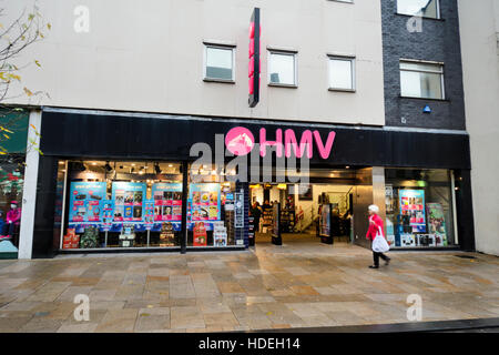 HMV-Store auf Fishergate, Preston. Stockfoto