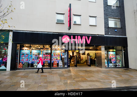 HMV-Store auf Fishergate, Preston. Stockfoto