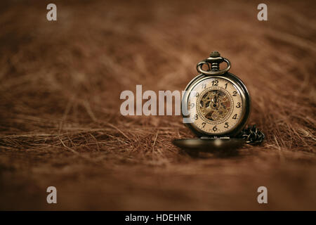 Vintage alte Taschenuhr Stockfoto