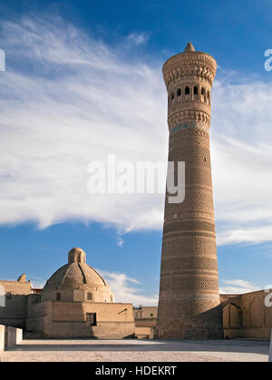 Po-i-Kalyan Minarett, Buchara, Usbekistan, Stadt an der Seidenstraße Stockfoto