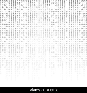 Binär-Code auf einem weißen Hintergrund. Stockfoto