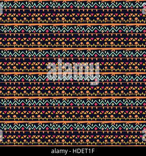 geometrische nahtlose Muster aus Streifen im Stil boho Stock Vektor