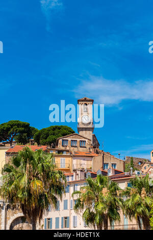 Uhrturm in Cannes Frankreich Stockfoto