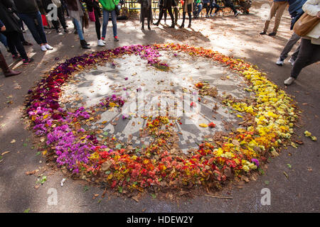 John Lennon Memorial Mosaik Erdbeere Felder, New York City, Vereinigte Staaten von Amerika. Stockfoto